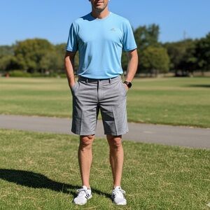 Adidas Golf Shorts Mens Size 34 Gray Performance Stretch Casual Athletics